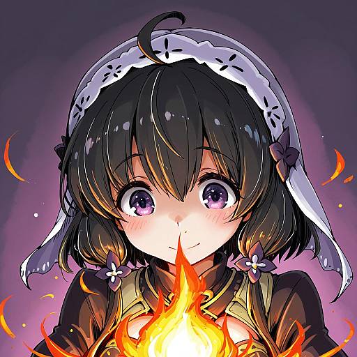 Illustration of Morgan (female) (fire emblem), fire emblem in the style of Shinapuu