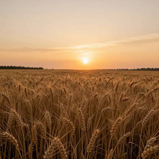 Golden Wheat Field at Dusk