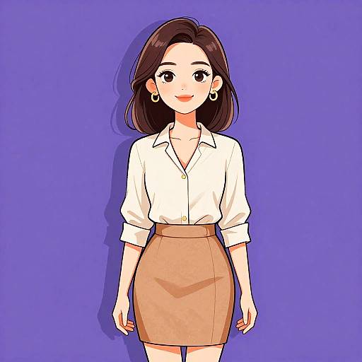 Business casual woman illustration