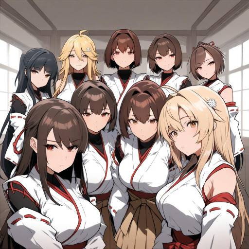 School Girls with Unique Hairstyles