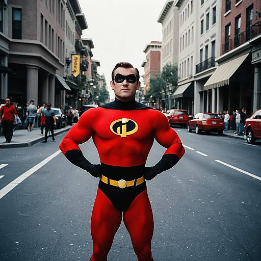Incredibles Hero in Street Scene