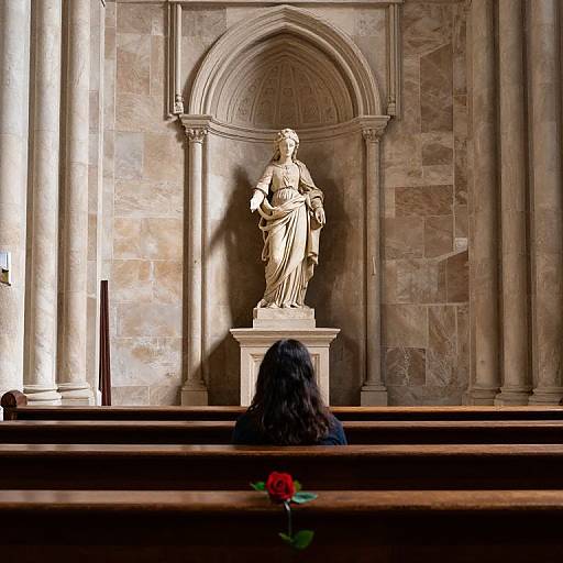 Cathedral Interior with Goddess Statue
