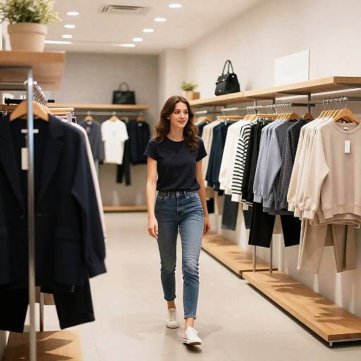 Woman in Clothing Boutique