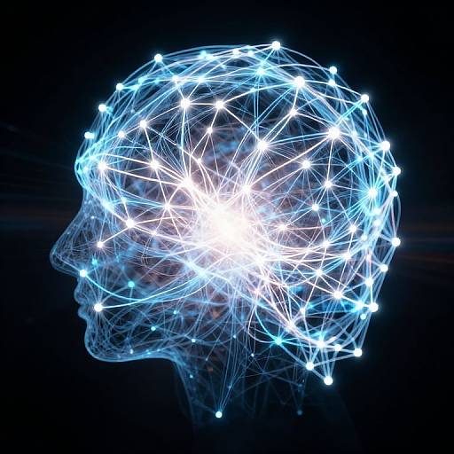 Abstract AI Neural Network Visualization