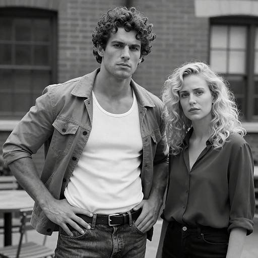 Striking Black-and-White Urban Portrait