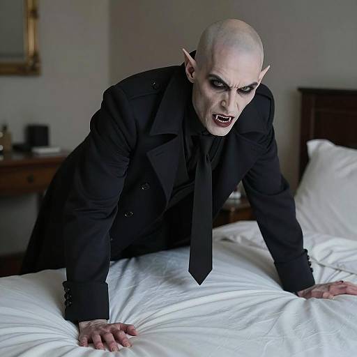 Mystical Vampire Portrait in Dim Light