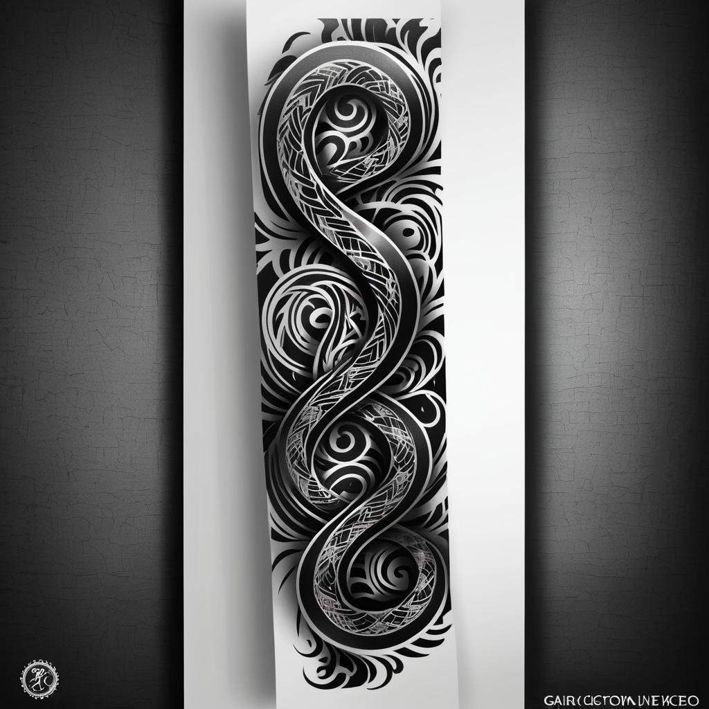 Serpent Motif Full Arm Tattoo Design