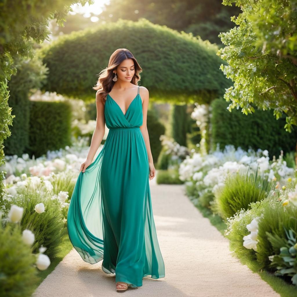 Elegant Figure in Garden Ceremony