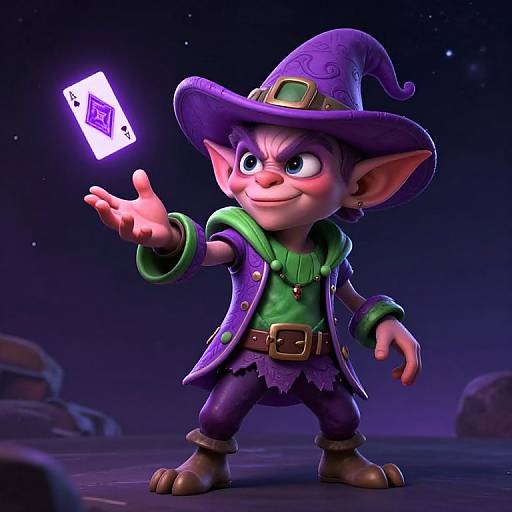 Mischievous Goblin Casting Spell