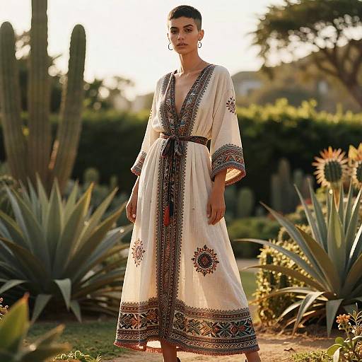 Bohemian Model with Undercut Hairstyle