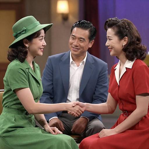 Charming 1950s Gathering with Colors