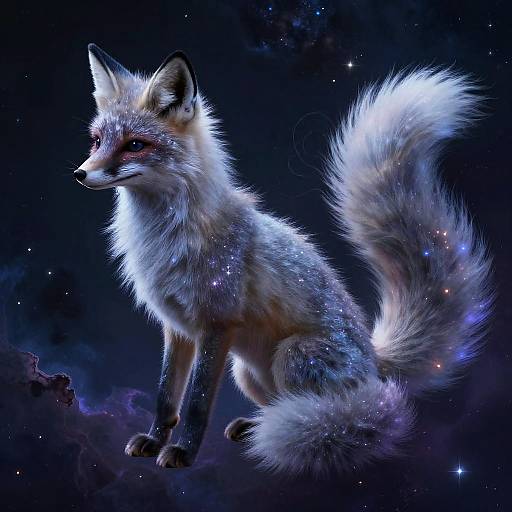 Mystic Fox Shaped Nebula in Space