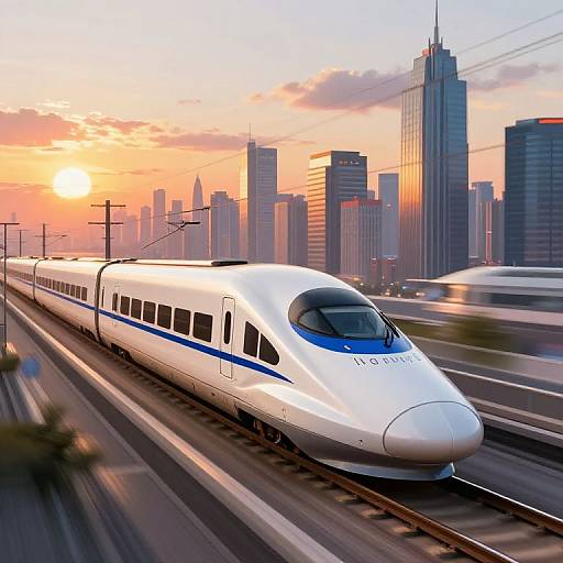 Futuristic High-Speed Bullet Train