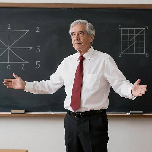 Older Man Teaching in Classroom Setting