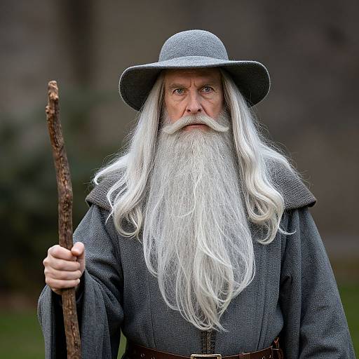 Wizard Gandalf Costume with Staff