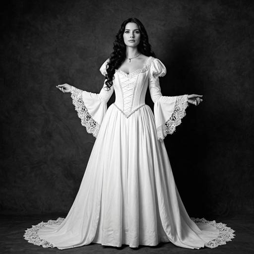 Woman in White Renaissance Gown