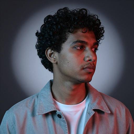 Stylish Male Portrait with Dramatic Lighting