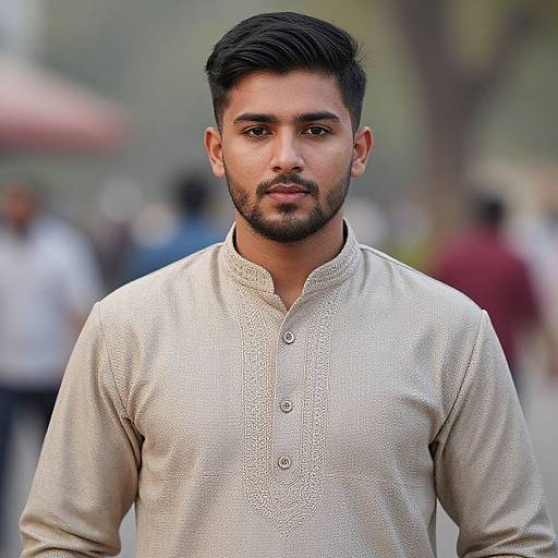 Realistic Portrait of Man in Jodhpuri Suit