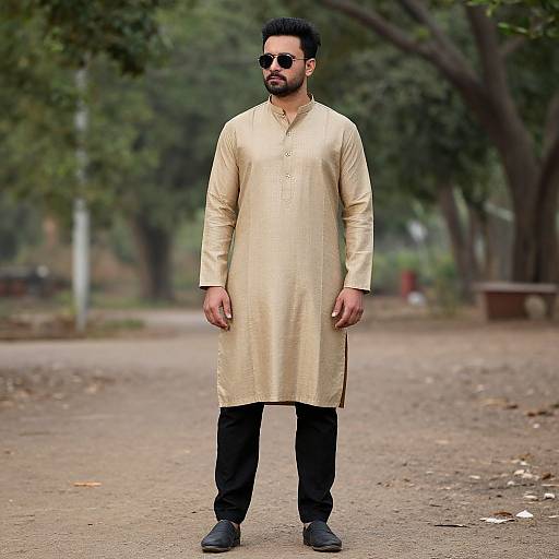 Man in Sleeveless Kurti Costume