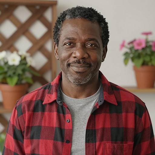 Smiling Portrait of a Middle-Aged Man