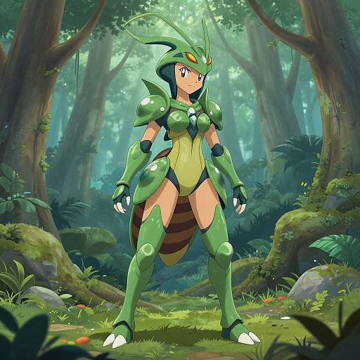 Humanized Scyther in Insect Armor