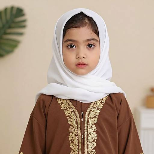 Young Girl in Embroidered Outfit