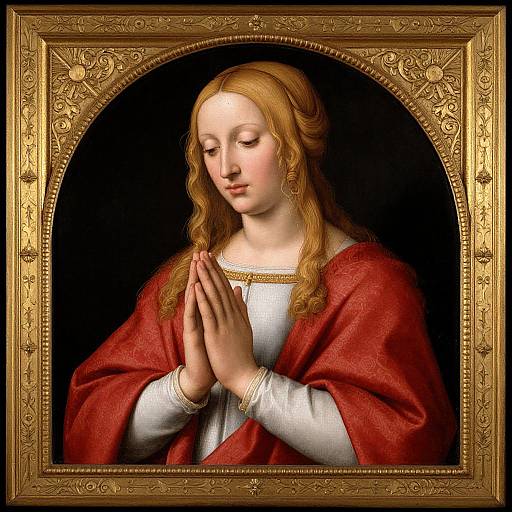 Renaissance Woman with Praying Hands