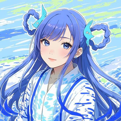 Illustration of Asari nanami, idolmaster in the style of Gotyou