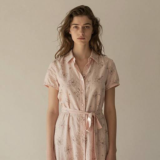 Portrait of Woman in Floral Dress