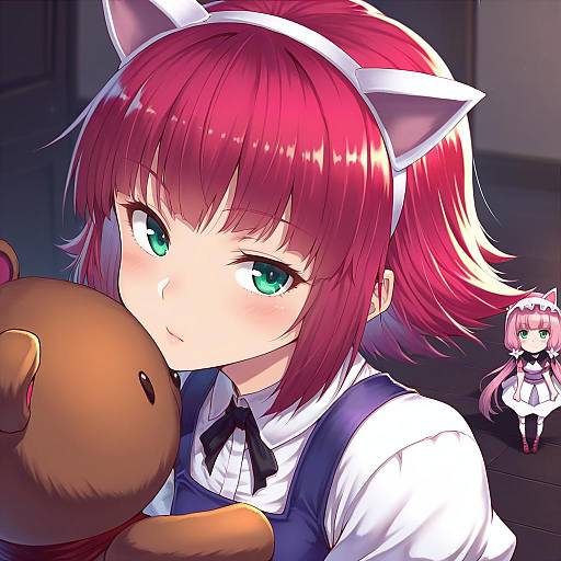 Illustration of Annie (league of legends), league of legends in the style of Oukawa yuu