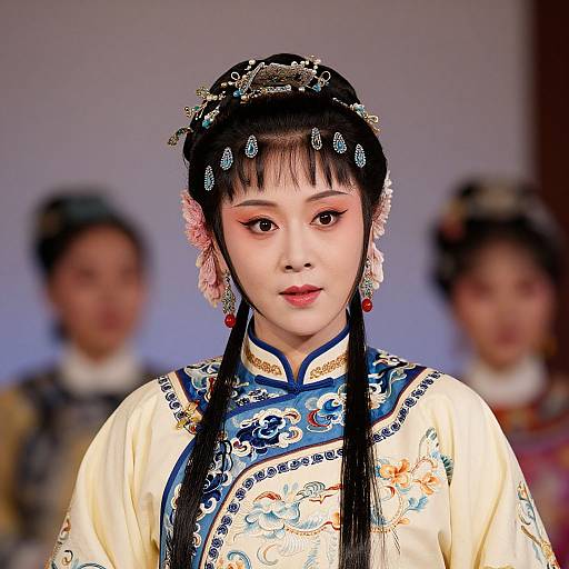 Realistic Asian Theater Costume Portrait