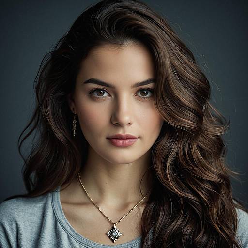 Realistic Portrait of a Jewelry Model