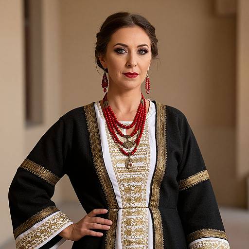 Adult Woman in Traditional Gypsy Costume