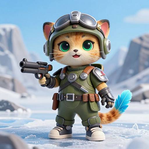 Kawaii Cyborg Meercat Warrior