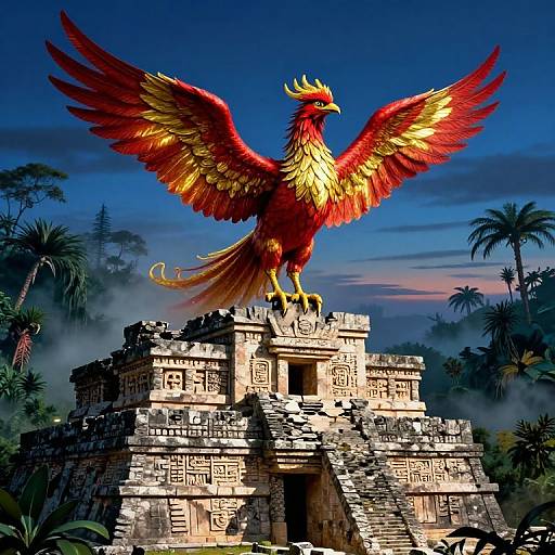 Surreal Phoenix Rising at Aztec Ruin