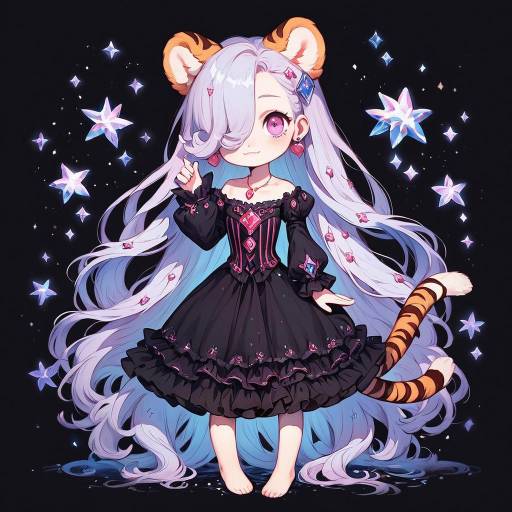 Enchanting Melodic Tiger-Inspired Character Enchanting Melodic Tiger-Inspired Character
