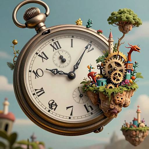 Surreal Dissolving Pocket Watch World
