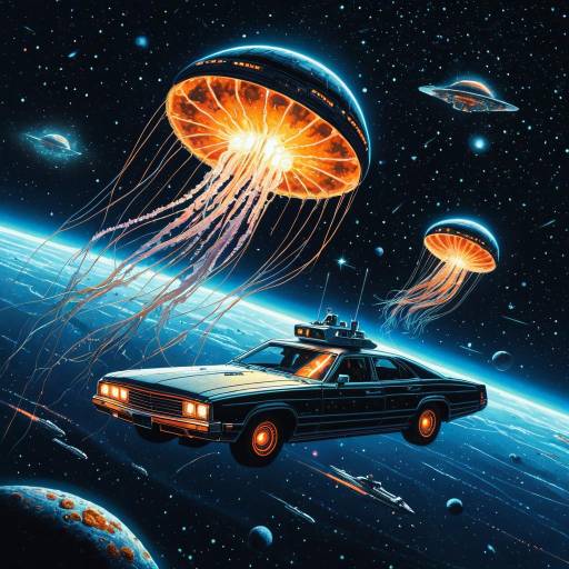 Space Battle with Jellyfish Cruisers Space Battle with Jellyfish Cruisers