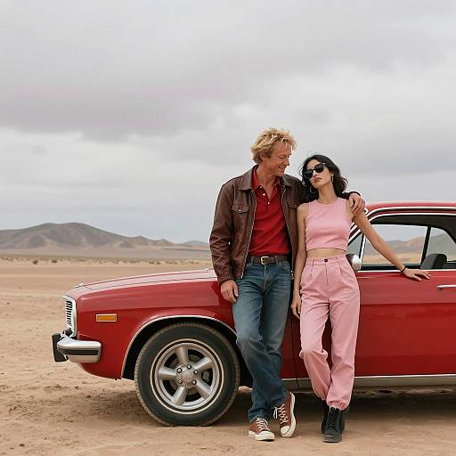 Classic Car Duo in Desert Bliss