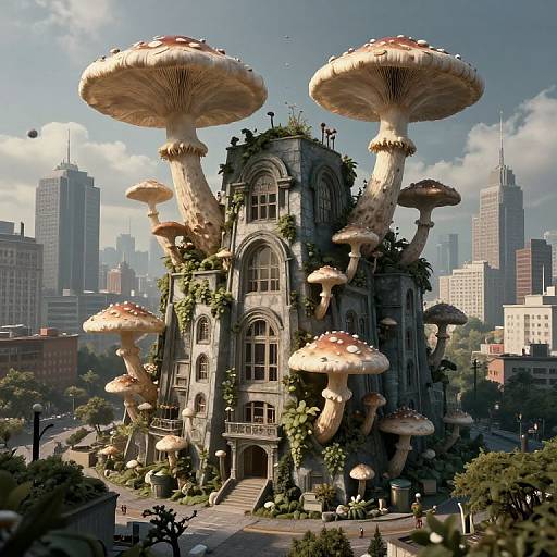 Sentient Fungi Cityscape
