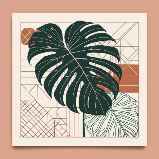 Minimalist Monstera Leaf Illustration