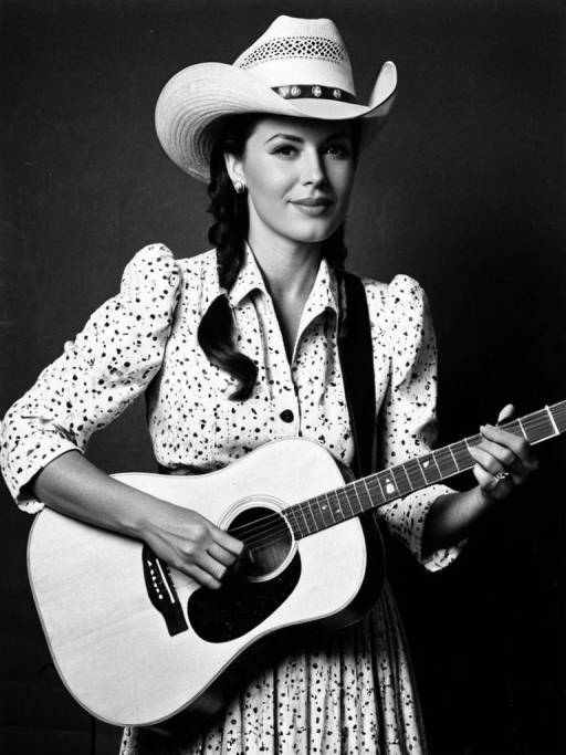 Country Music Singer with Guitar