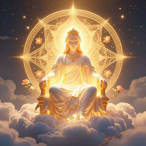 Enlightened Dieu on Cloud Throne