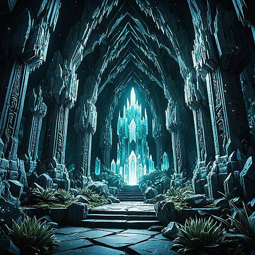 Ethereal Crystal Cavern Garden Art