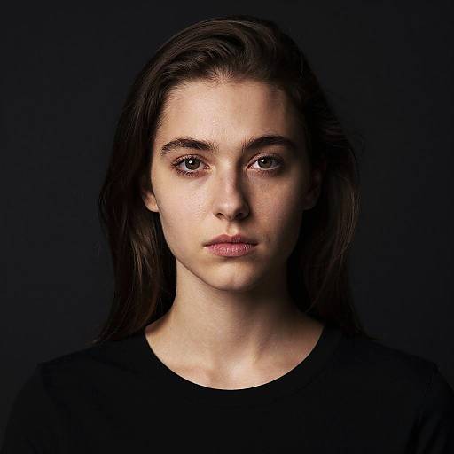 Emily Bloom Photorealistic Black-Top Headshot