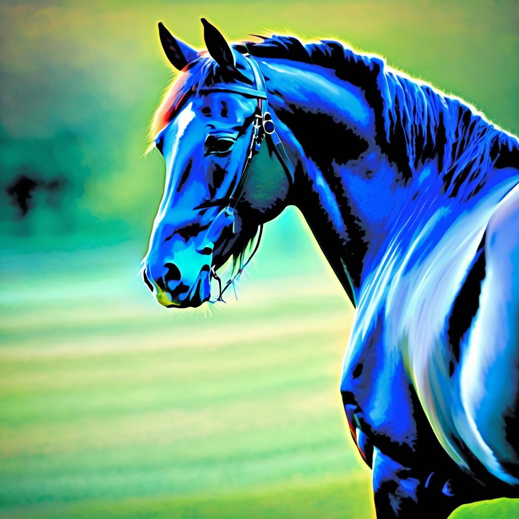 Impressionist Horse in Colorful Serenity