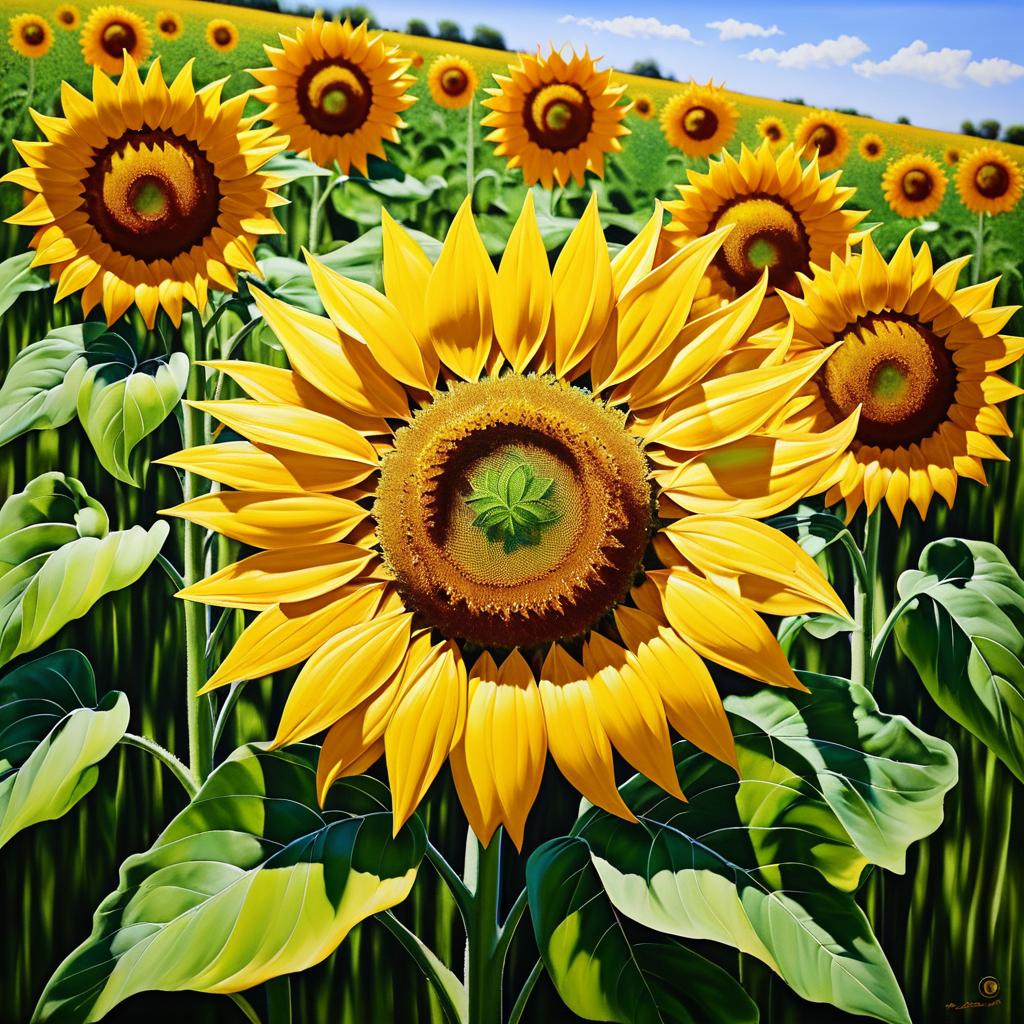 Five Star Award-Winning Sunflower Artwork