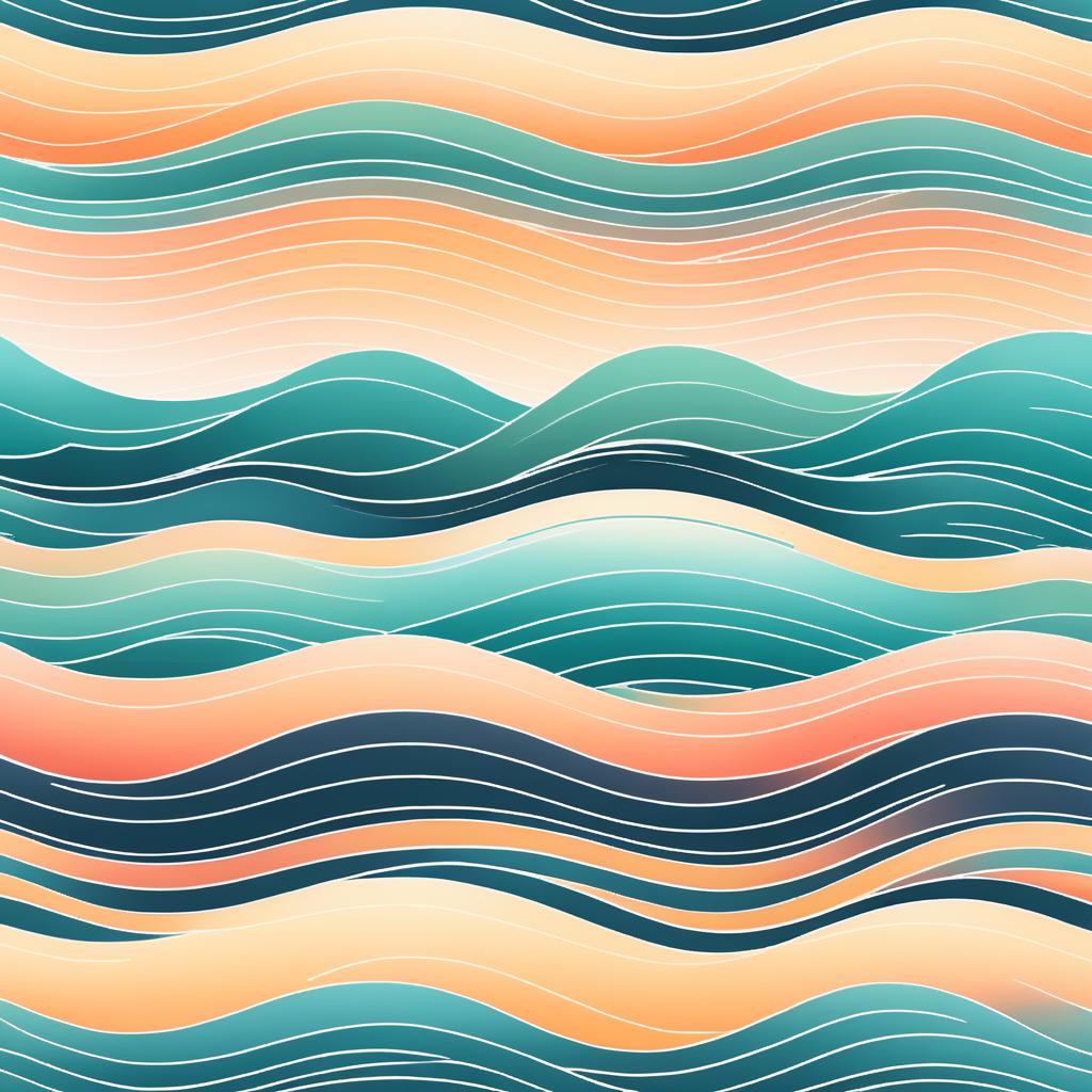 Nostalgic Hand-Drawn Ocean Waves Artwork