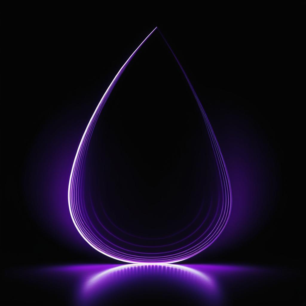 Elegant Violet Teardrop Light Design