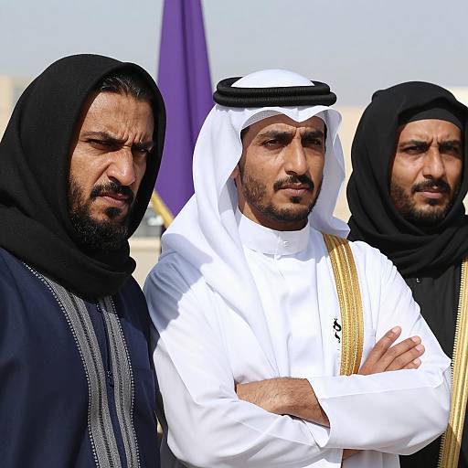 Serious Portrait of Middle Eastern Men